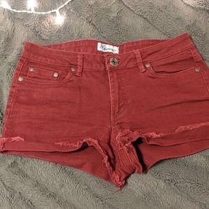 Burgundy Jean shorts